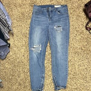 Pistola Medium Wash Distressed Skinny Jeans Stretch|Size 29